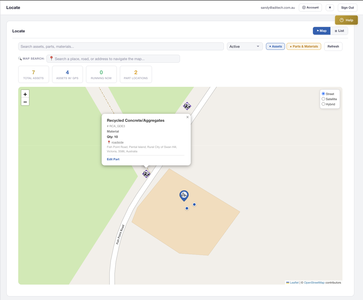 AXITRAQ Materials on Map